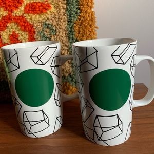 Set of 2 Starbucks Geometric Mugs